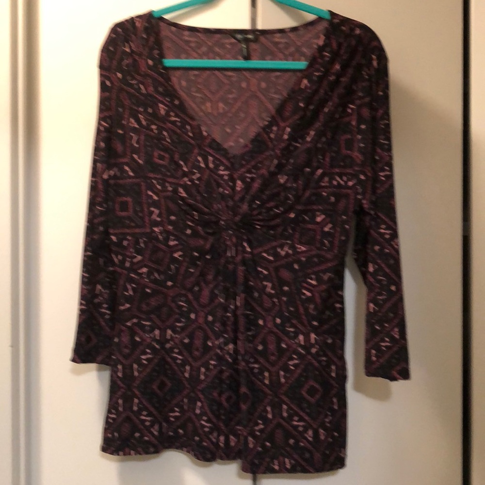 Purple Patterned Blouse